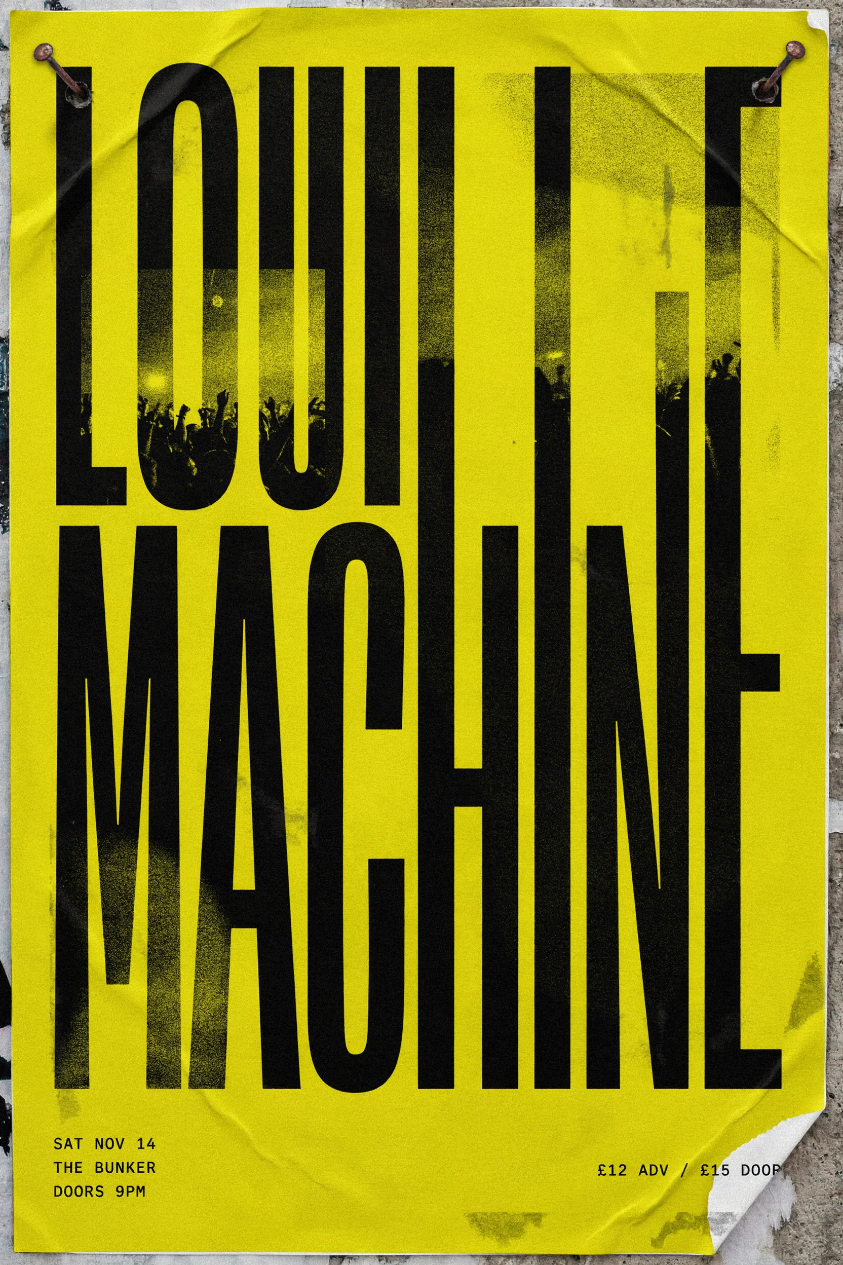 Brutalist Gig Poster